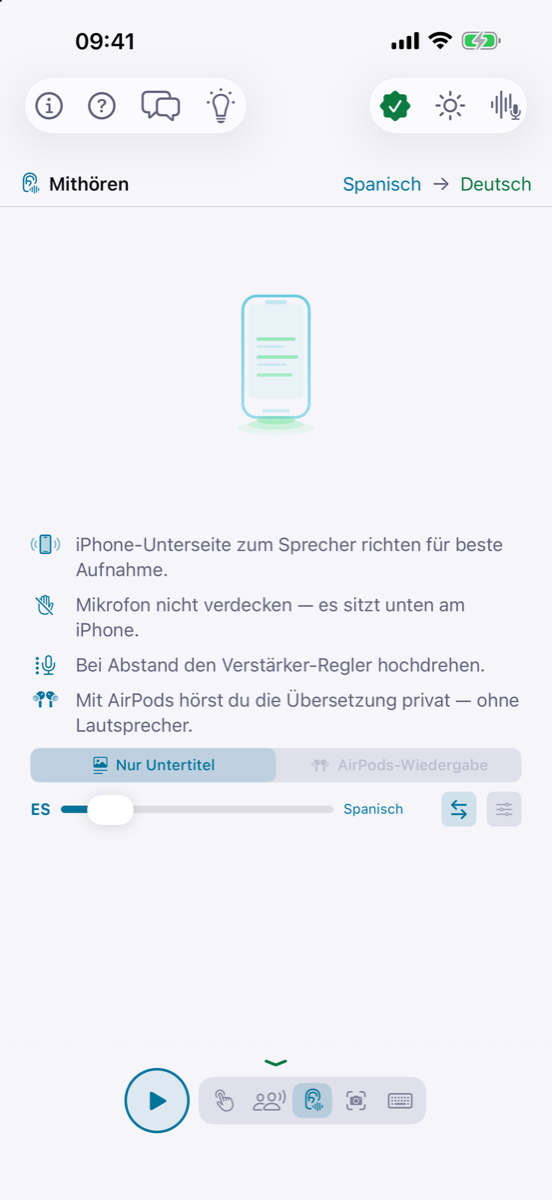 Tolki Listen Mode