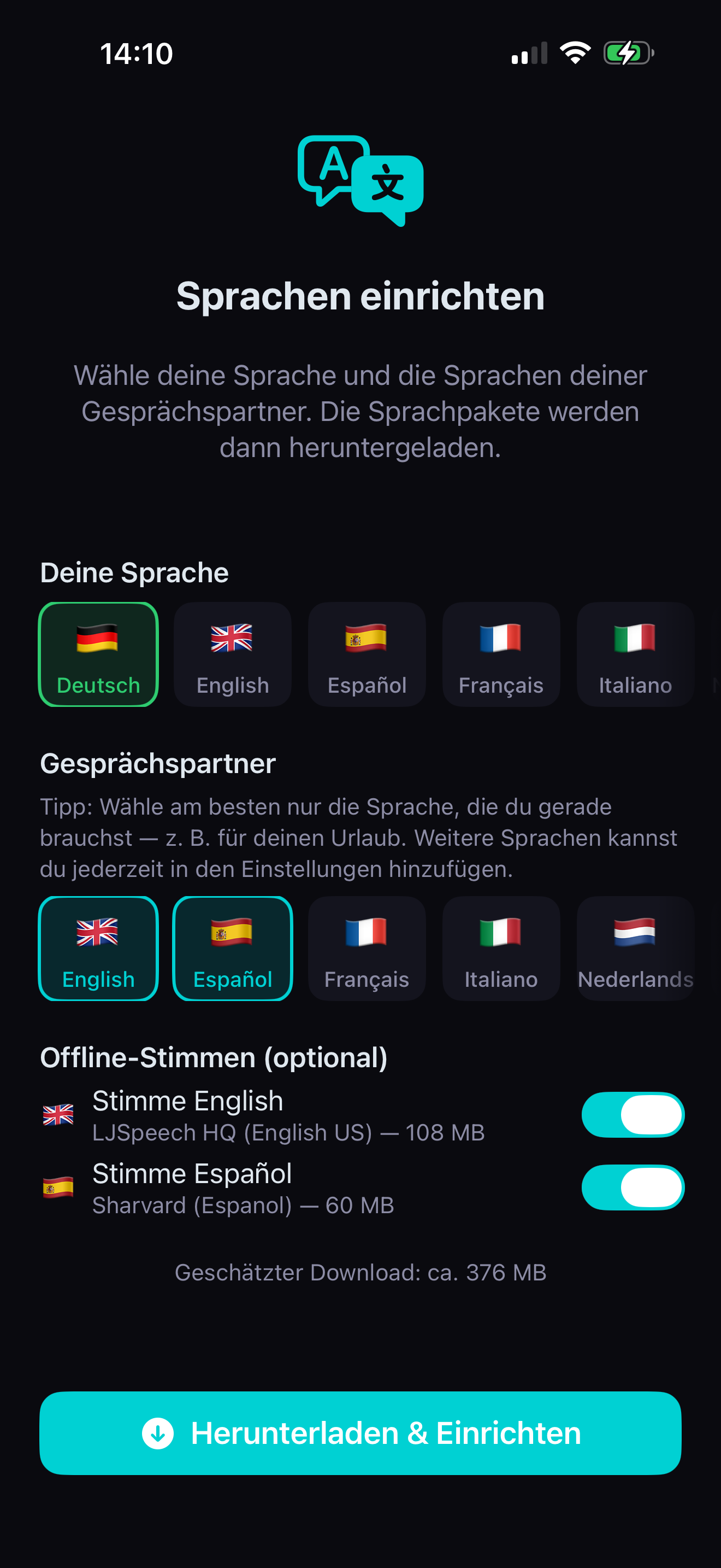 Language Setup